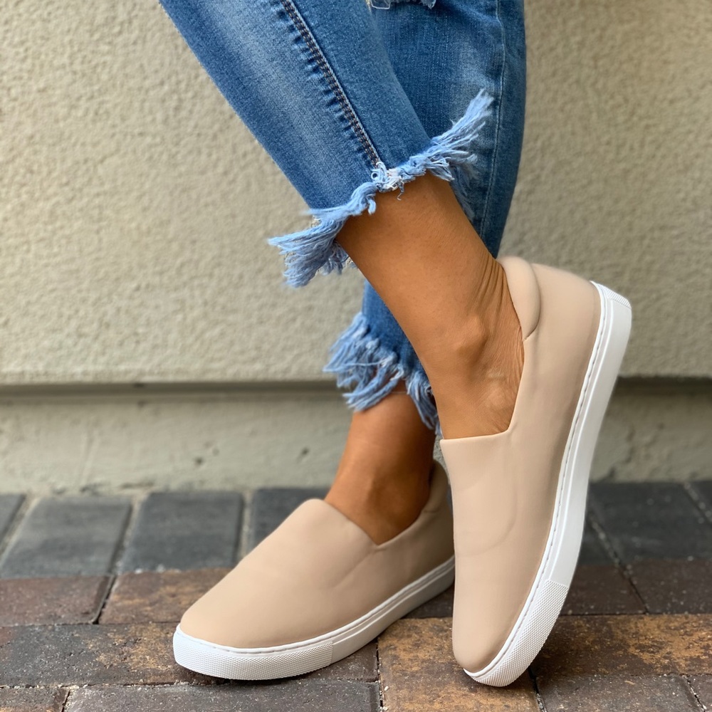 Distressed Lightweight Canvas Slip-On Sneakers - Picture 2 of 7